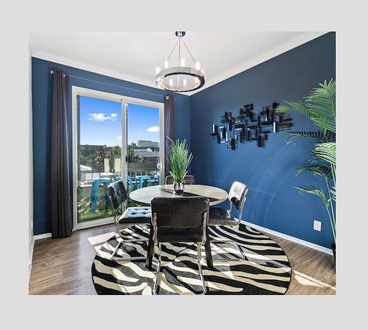 Blue Modern — J. Michael Scott Interiors dining room design